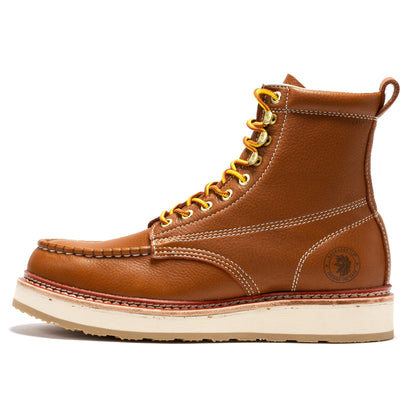 Norwood Men's 6 inch Brown Soft Toe Wedge Work Boots SAP611