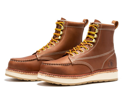 Norwood Men's 6 inch Brown Steel Toe Wedge Work Boots SAP621