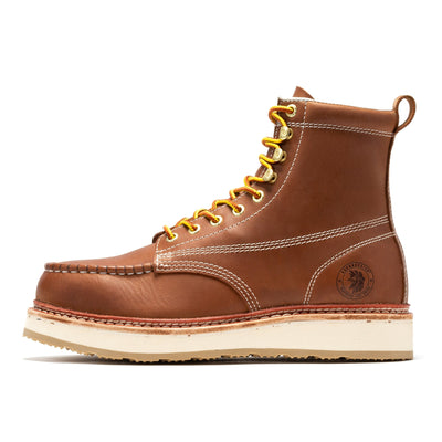 Norwood Men's 6 inch Brown Steel Toe Wedge Work Boots SAP621