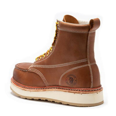 Norwood Men's 6 inch Brown Steel Toe Wedge Work Boots SAP621