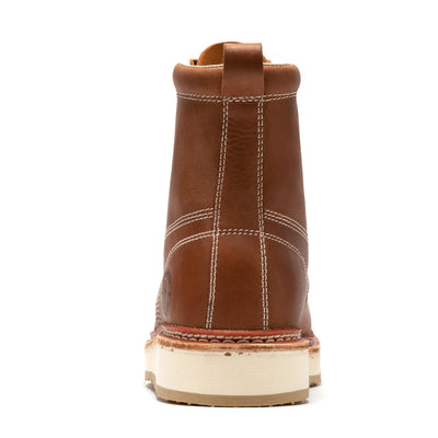 Norwood Men's 6 inch Brown Steel Toe Wedge Work Boots SAP621