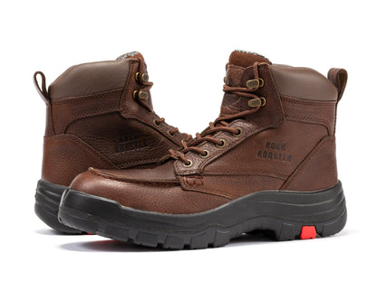 Zumbro 6 inch Wide Steel Toe, Waterproof Work Boots, Rubber Outsole, EH Protection, ASTM 2413, Work Boots AK372