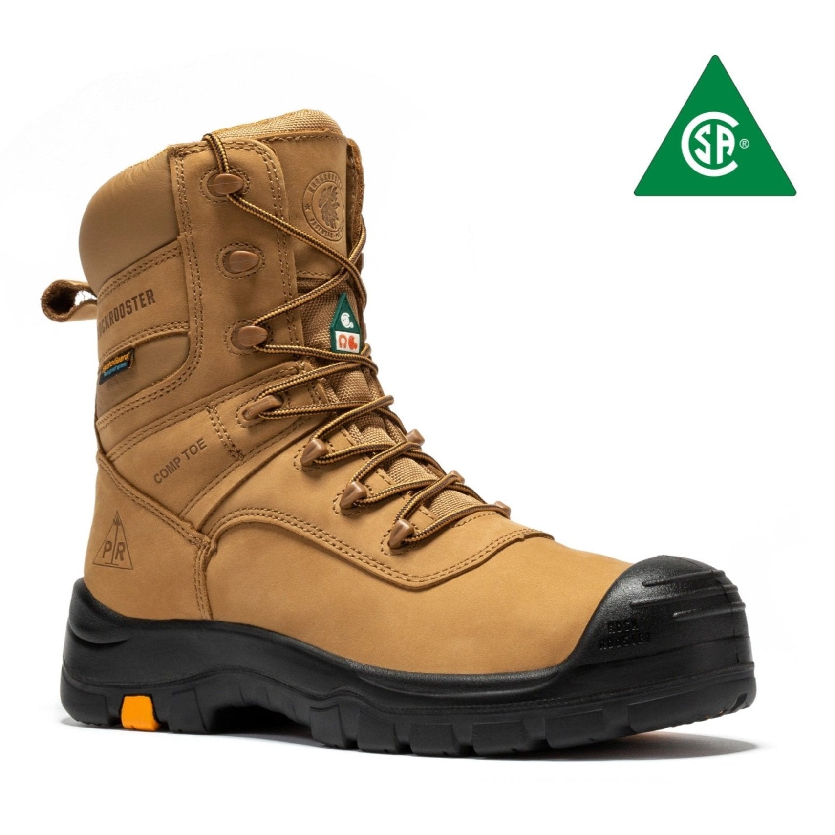 Beaufort Men's Brown 8 inch Waterproof Composite Toe Work Boots AK831