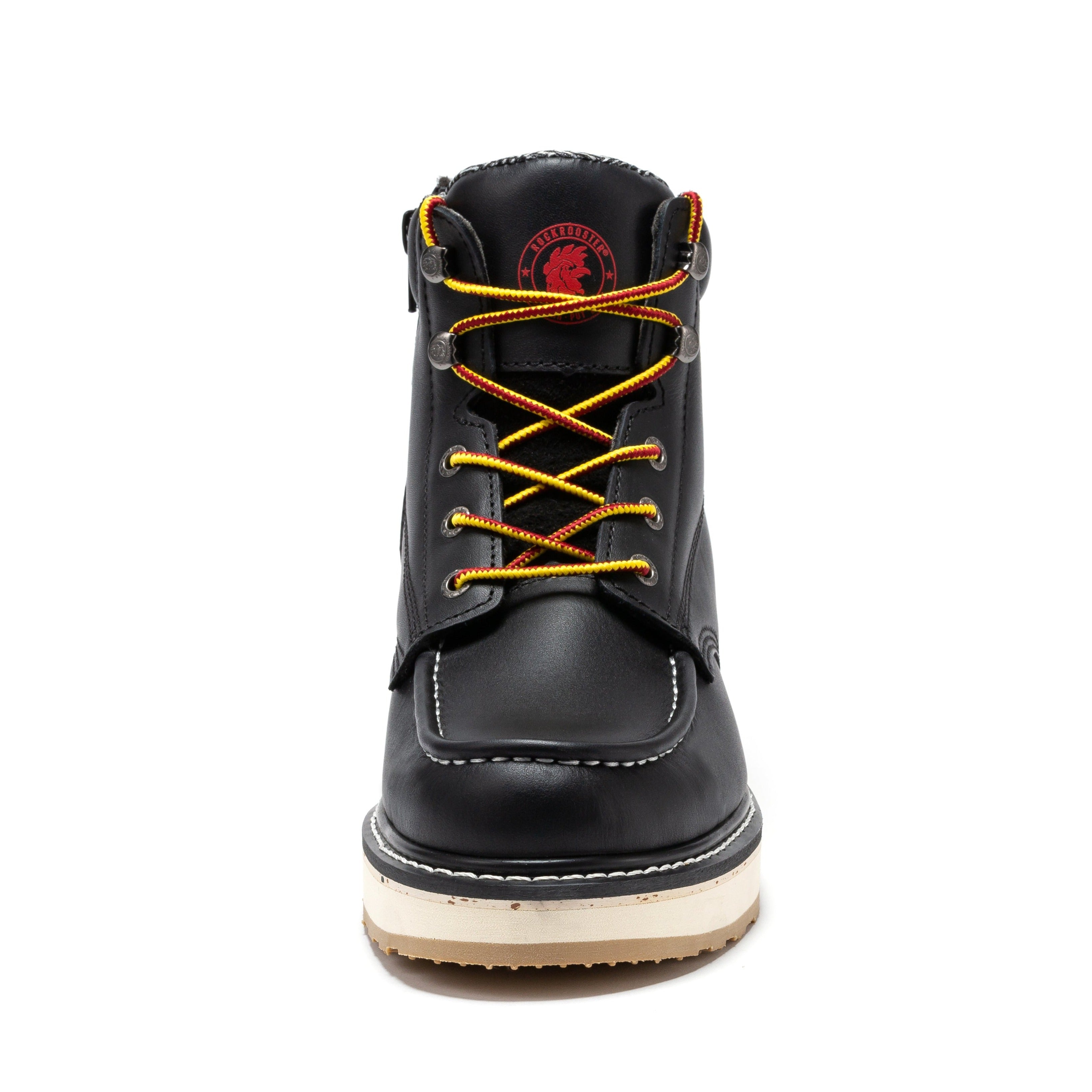 Magnolia Men's 6 inch Black Soft Toe Zip Sided Wedge Work Boots SAP310