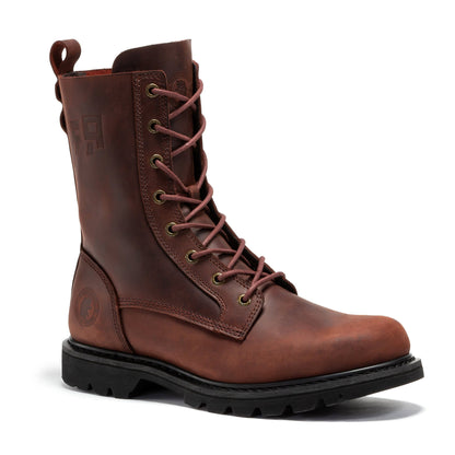 Mantua Men's 8 inch Zip-sided Soft Toe Lug Sole Work Boots SAP130