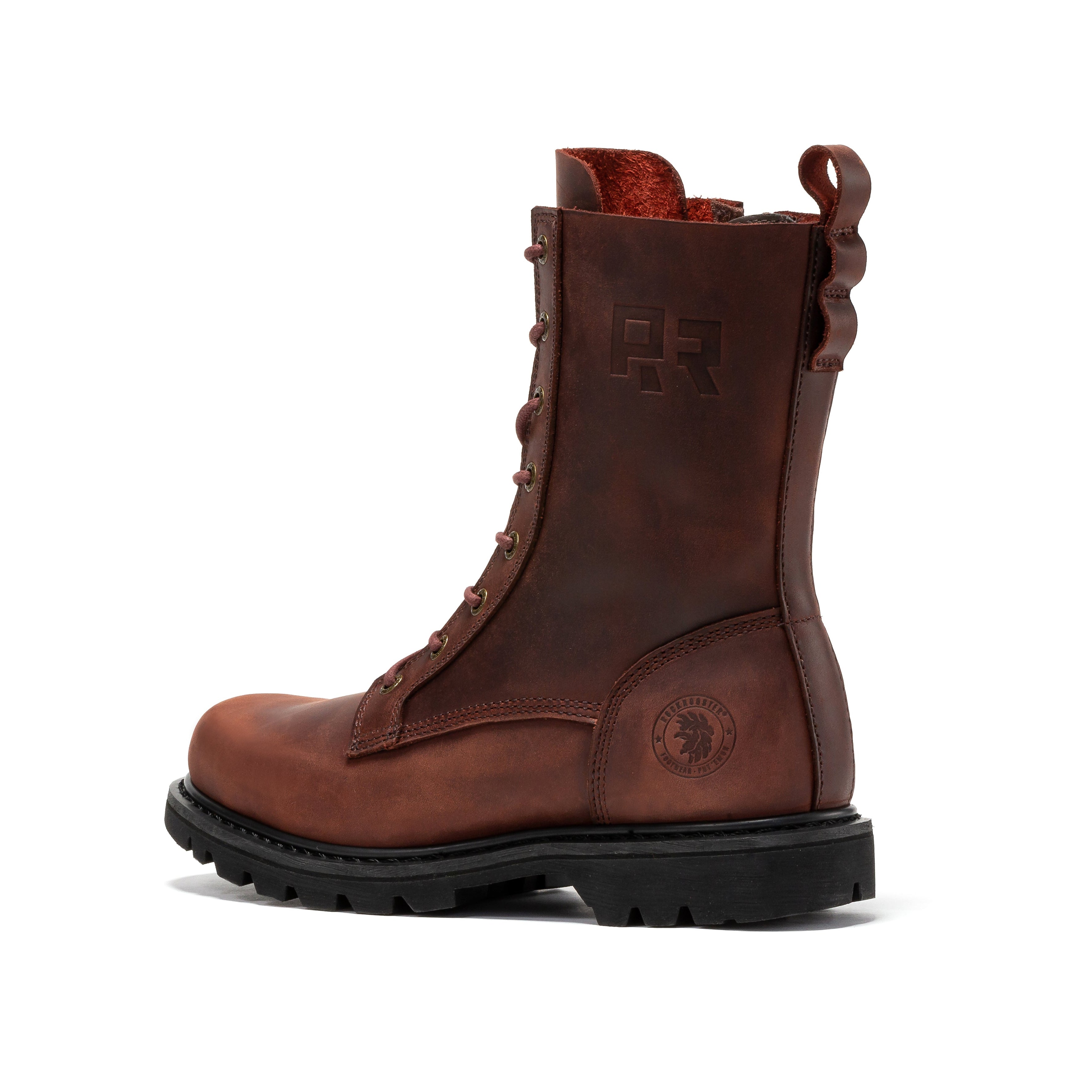 Mantua Men's 8 inch Zip-sided Soft Toe Lug Sole Work Boots SAP130