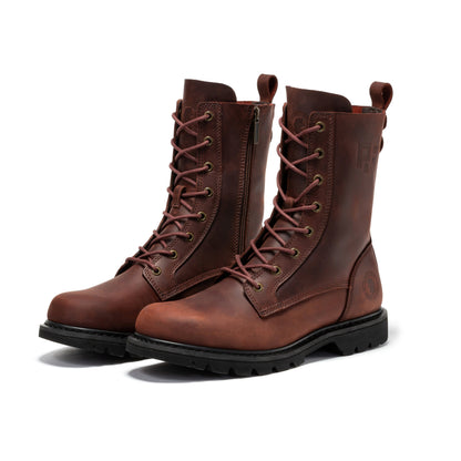 Mantua Men's 8 inch Zip-sided Soft Toe Lug Sole Work Boots SAP130