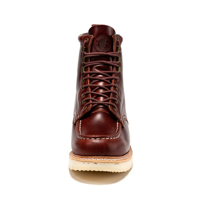 Norwood Cherry Brown Men's 6 inch Soft Toe Wedge Work Boots SAP600