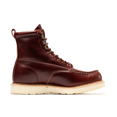 Norwood Cherry Brown Men's 6 inch Soft Toe Wedge Work Boots SAP600