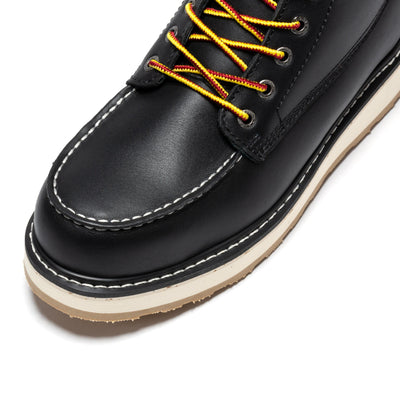 Trinidad Men's 6 inch Black Steel Toe Wedge Work Boots SAP2301