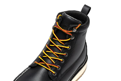 Trinidad Men's 6 inch Black Steel Toe Wedge Work Boots SAP2301