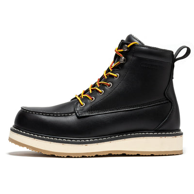 Trinidad Men's 6 inch Black Steel Toe Wedge Work Boots SAP2301