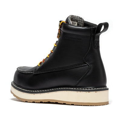 Trinidad Men's 6 inch Black Steel Toe Wedge Work Boots SAP2301