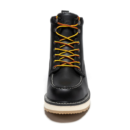 Trinidad Men's 6 inch Black Steel Toe Wedge Work Boots SAP2301