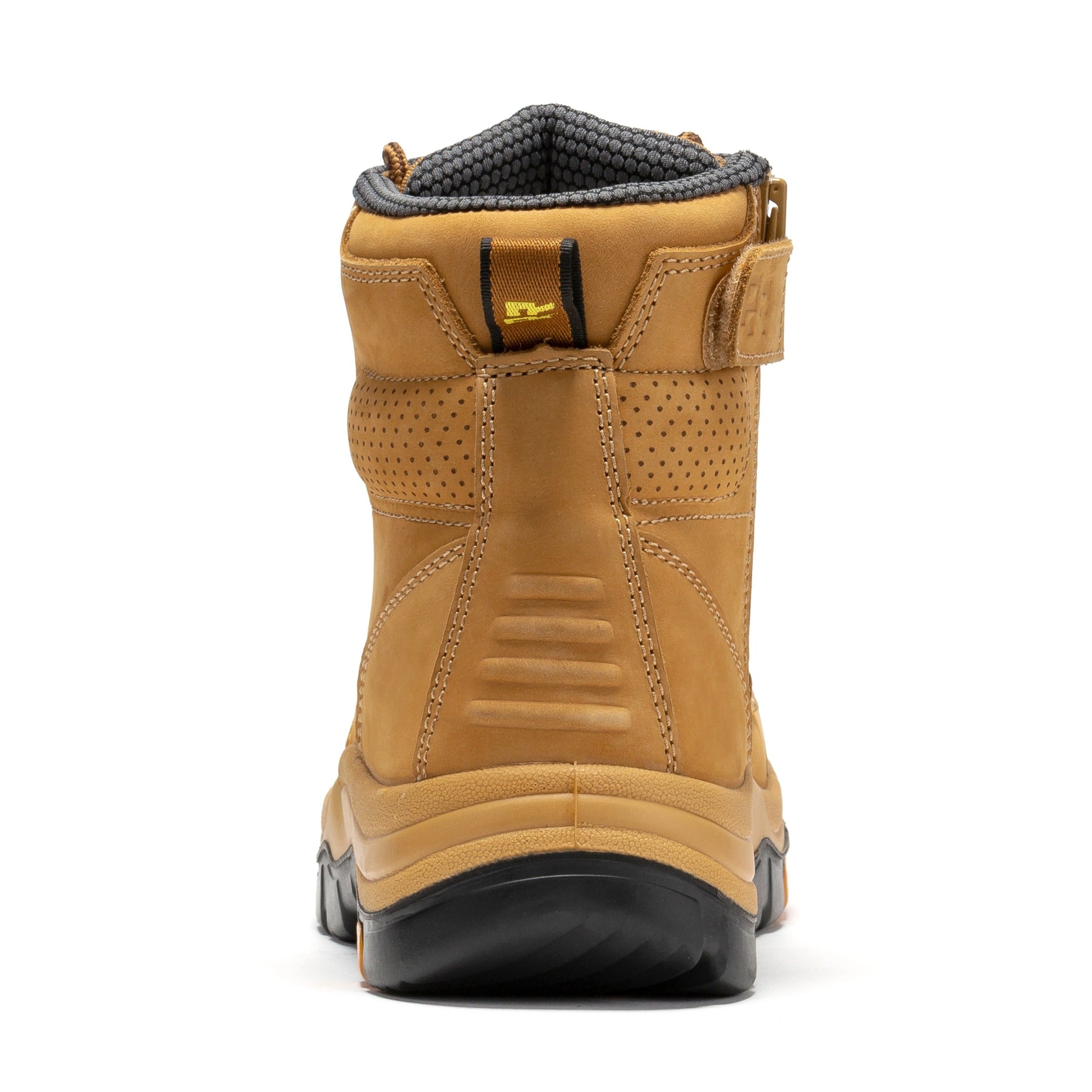 Madison Tan 6 inch Zip-sided Steel Toe Leather Work Boots AK052