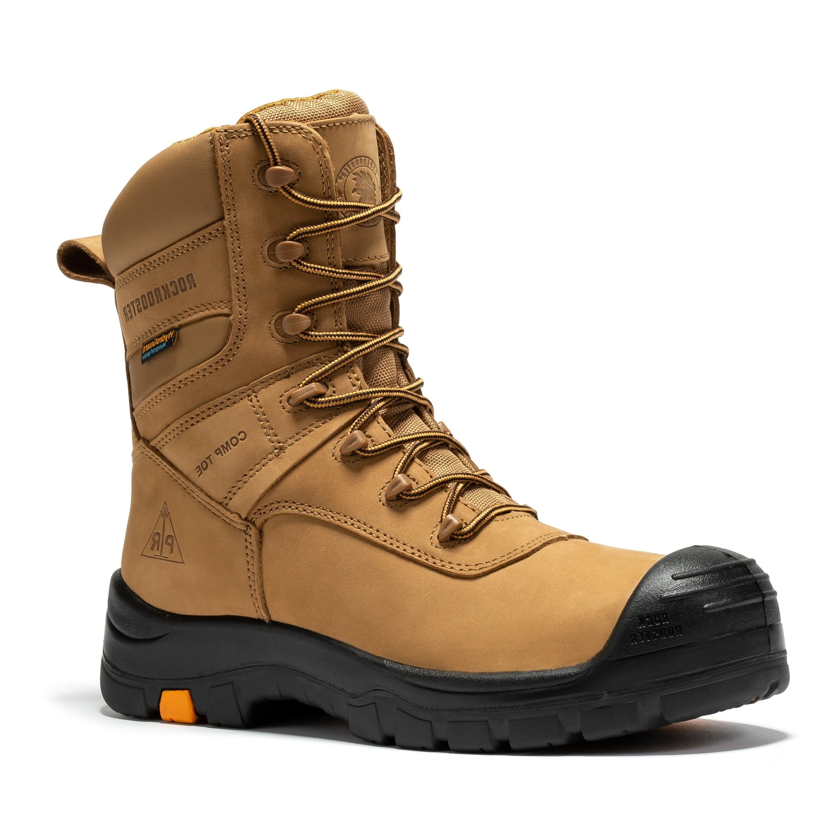 Beaufort Men's Brown 8 inch Waterproof Composite Toe Work Boots AK831