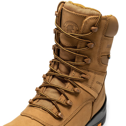 Beaufort Men's Brown 8 inch Waterproof Composite Toe Work Boots AK831