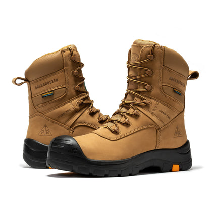 Beaufort Men's Brown 8 inch Waterproof Composite Toe Work Boots AK831