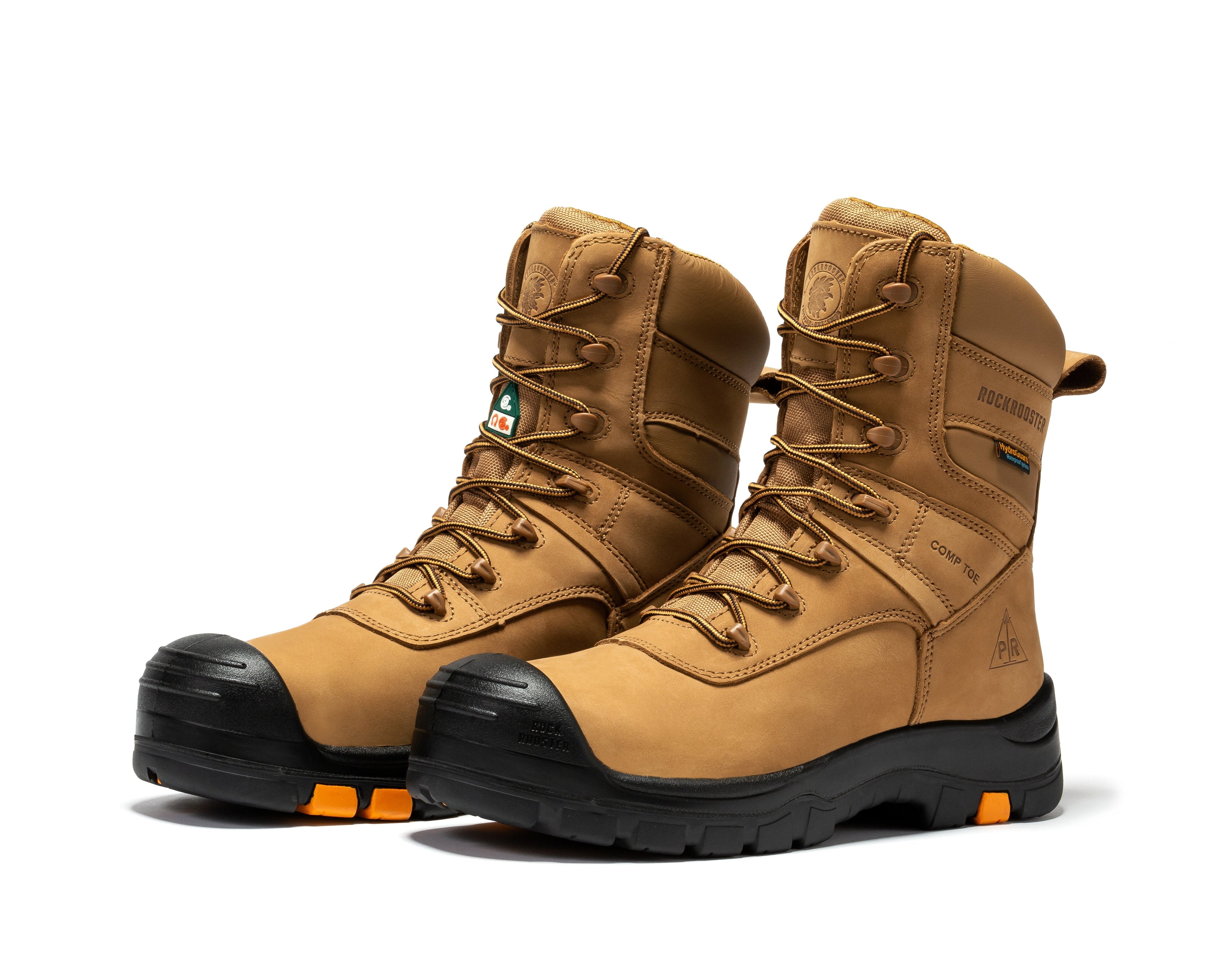 Beaufort Men's Brown 8 inch Waterproof Composite Toe Work Boots AK831