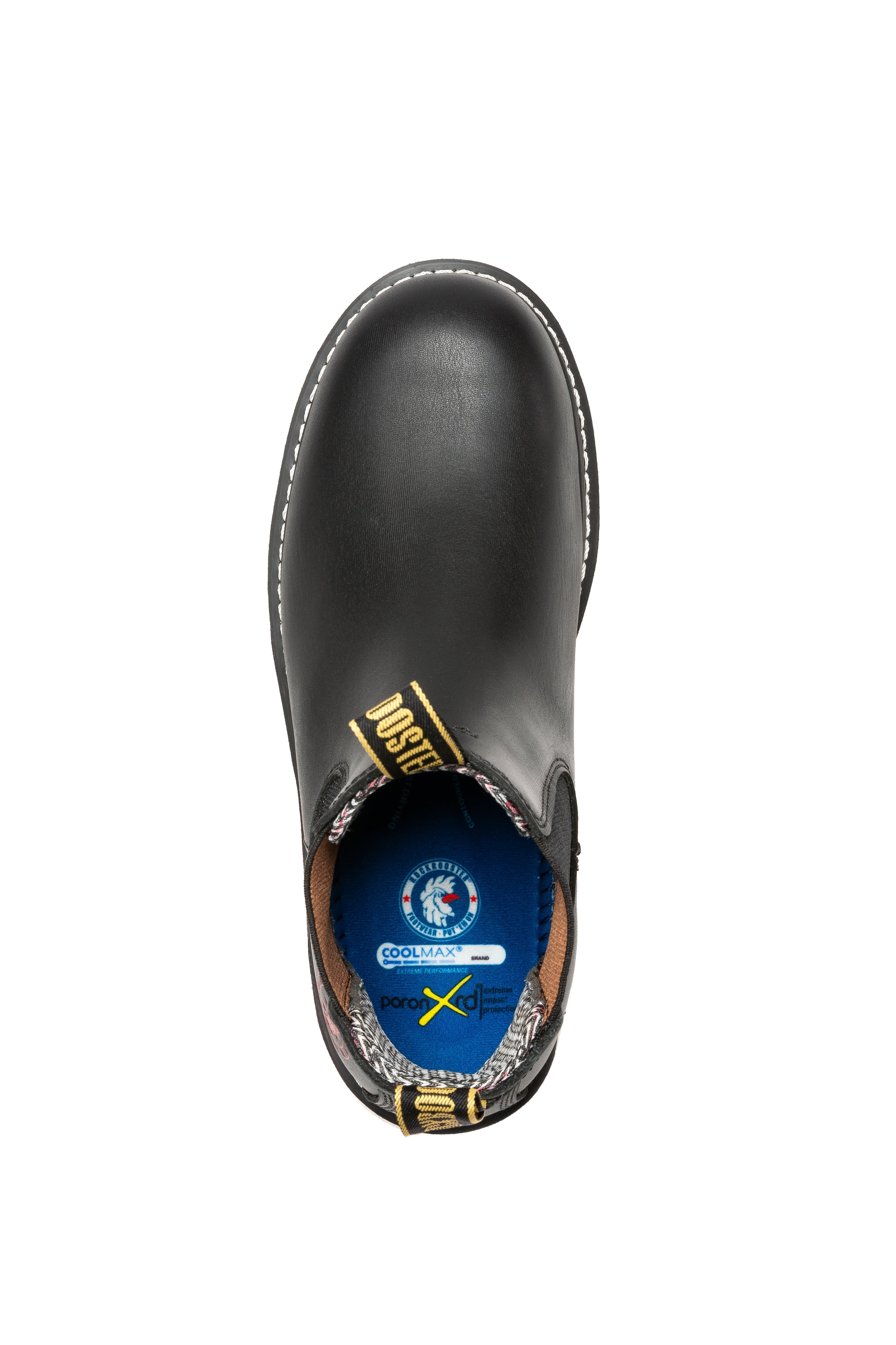 Capitola Men's 6 inch Black Steel Toe Wedge Work Boots SAP101