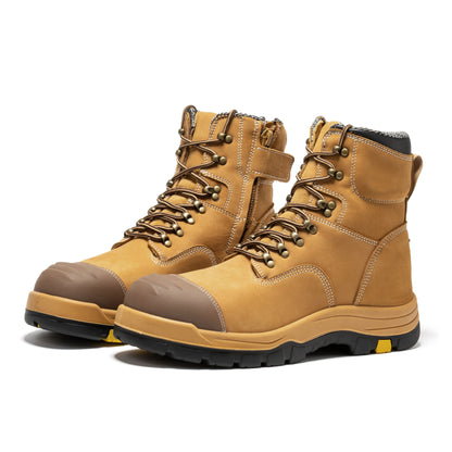 Roslyn Black 7 inch Zip-sided Composite Toe Leather Work Boots CP245Z