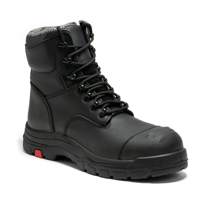 Roslyn Black 7 inch Zip-sided Composite Toe Leather Work Boots CP245Z