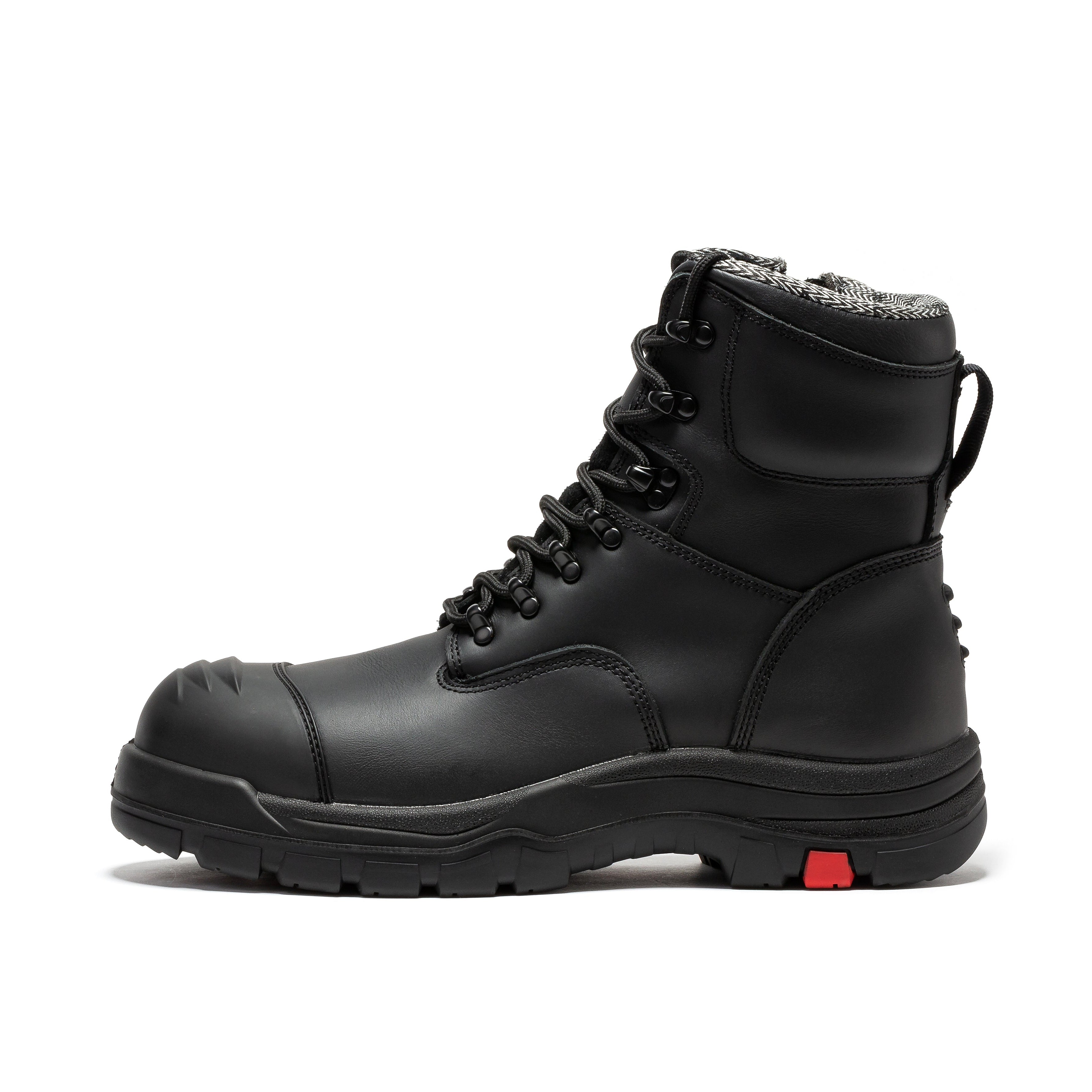 Roslyn Black 7 inch Zip-sided Composite Toe Leather Work Boots CP245Z