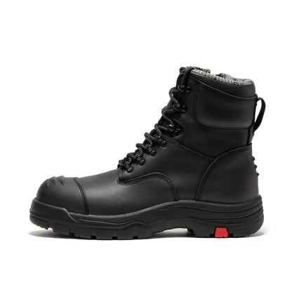 Roslyn Black 7 inch Zip-sided Composite Toe Leather Work Boots CP245Z