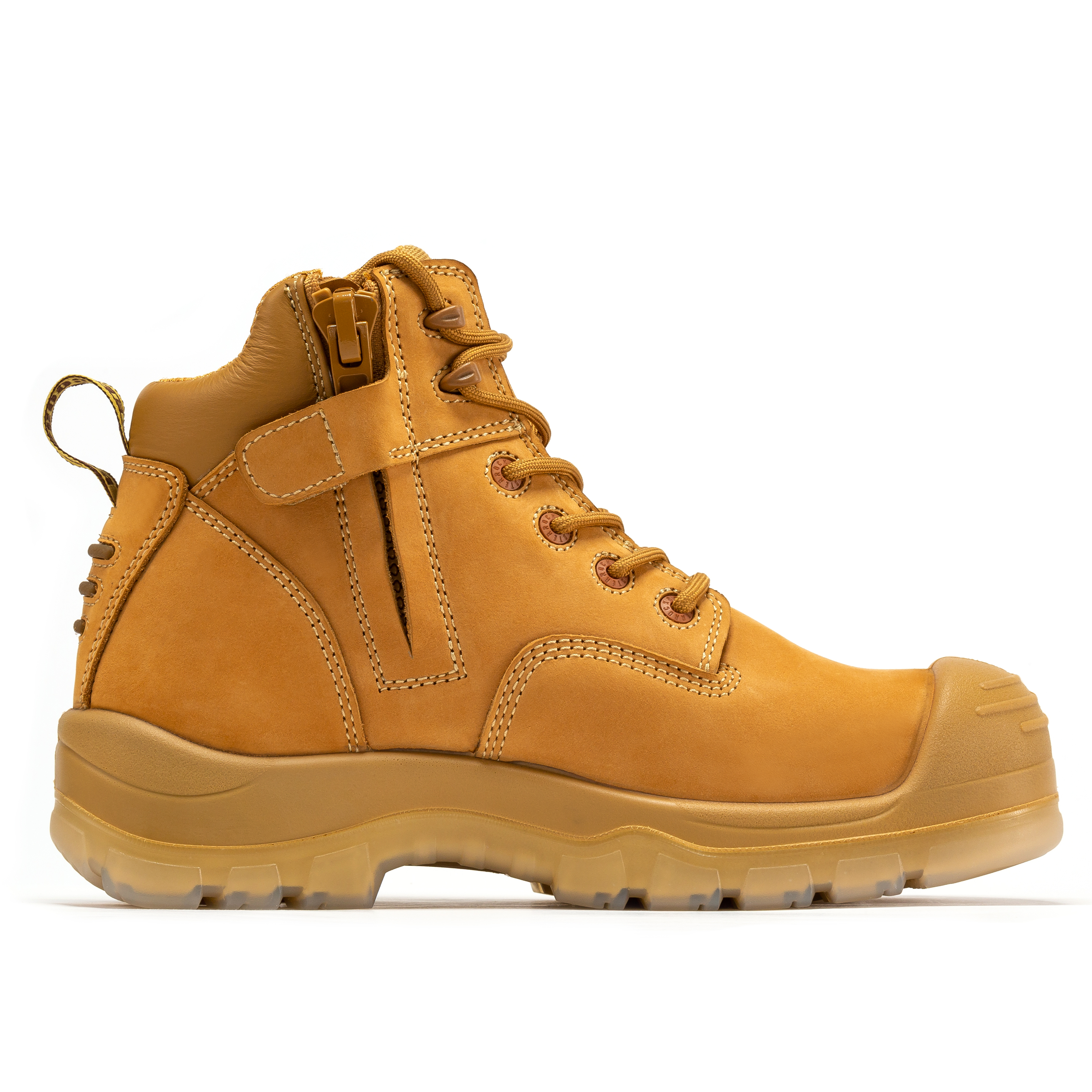 Woodland Wheat 6 inch Composite Toe Zip-sided Leather Work Boots AK659