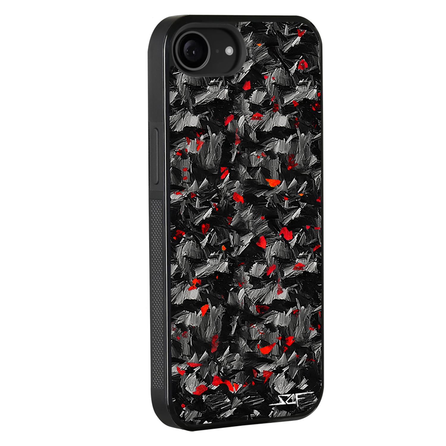 iPhone 15 Pro Max Real Red Flake Forged Carbon Fiber Phone Case | CLASSIC Series