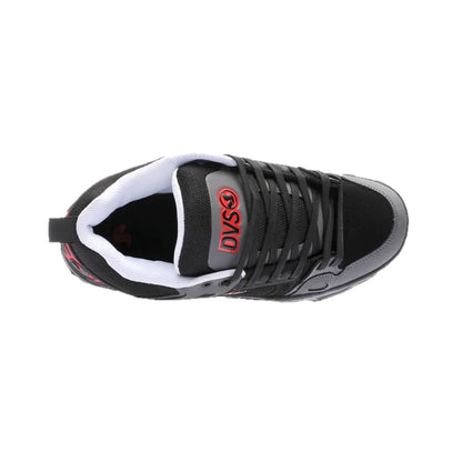 DVS F0000029998 COMANCHE MN'S (Medium) Black/Charcoal/Fiery Red Leather & Nubuck Skate Shoes