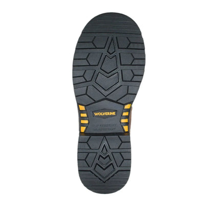 WOLVERINE W201178-EW HELLCAT ULTRASPRING WELLINGTON 10'' CT WP MN'S (Extra Wide) Tobacco Leather Work Boots