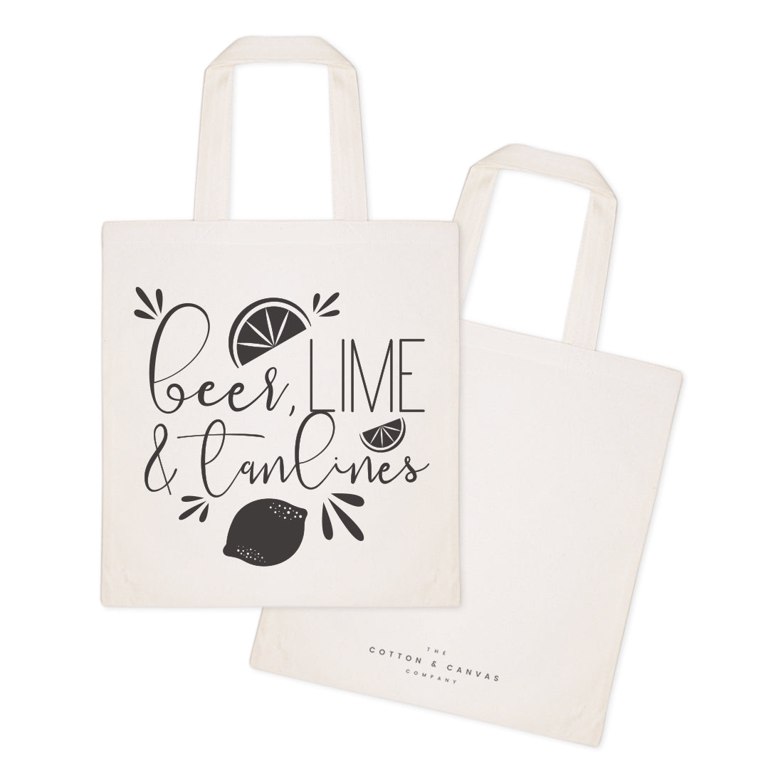 Beer, Lime and Tan Lines Cotton Canvas Tote Bag