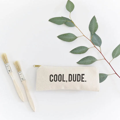 Cool Dude Cotton Canvas Pencil Case and Travel Pouch
