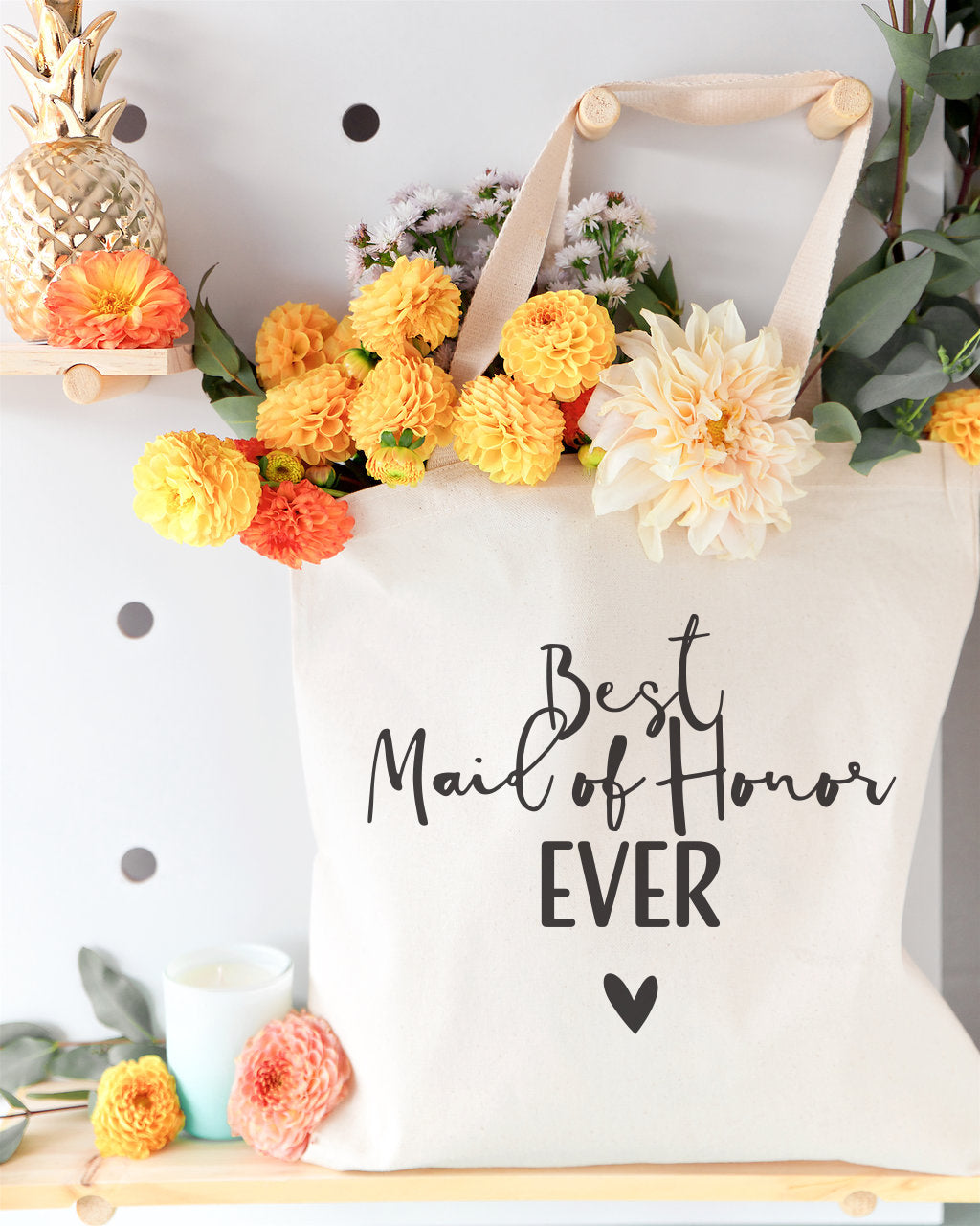 Best Maid of Honor Ever Wedding Cotton Canvas Tote Bag