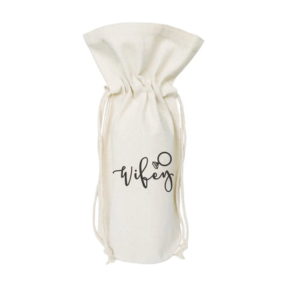 Wifey Cotton Canvas Wine Bag