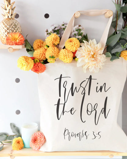 Trust in the Lord, Proverbs 3:5 Cotton Canvas Tote Bag