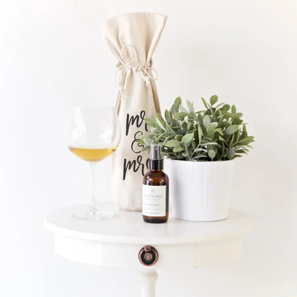 Mr. & Mrs. Canvas Wine Bag