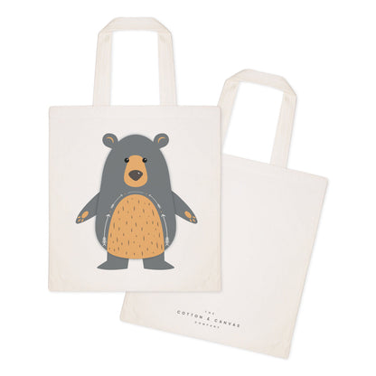 Bear Cotton Canvas Tote Bag