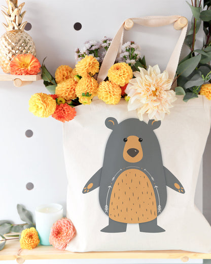 Bear Cotton Canvas Tote Bag