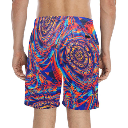 Desert Sunset Fractal Melt Swim Shorts
