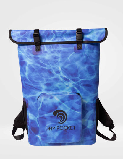 MagnaGuard-Auto-Sealing Backpack Cooler - Aqua Blue