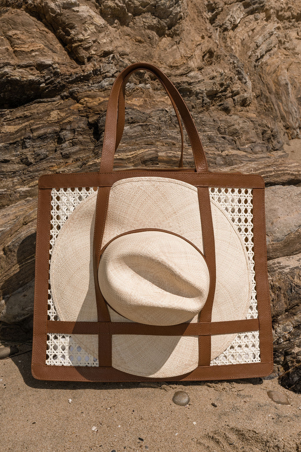 Large Rattan Tote Bag