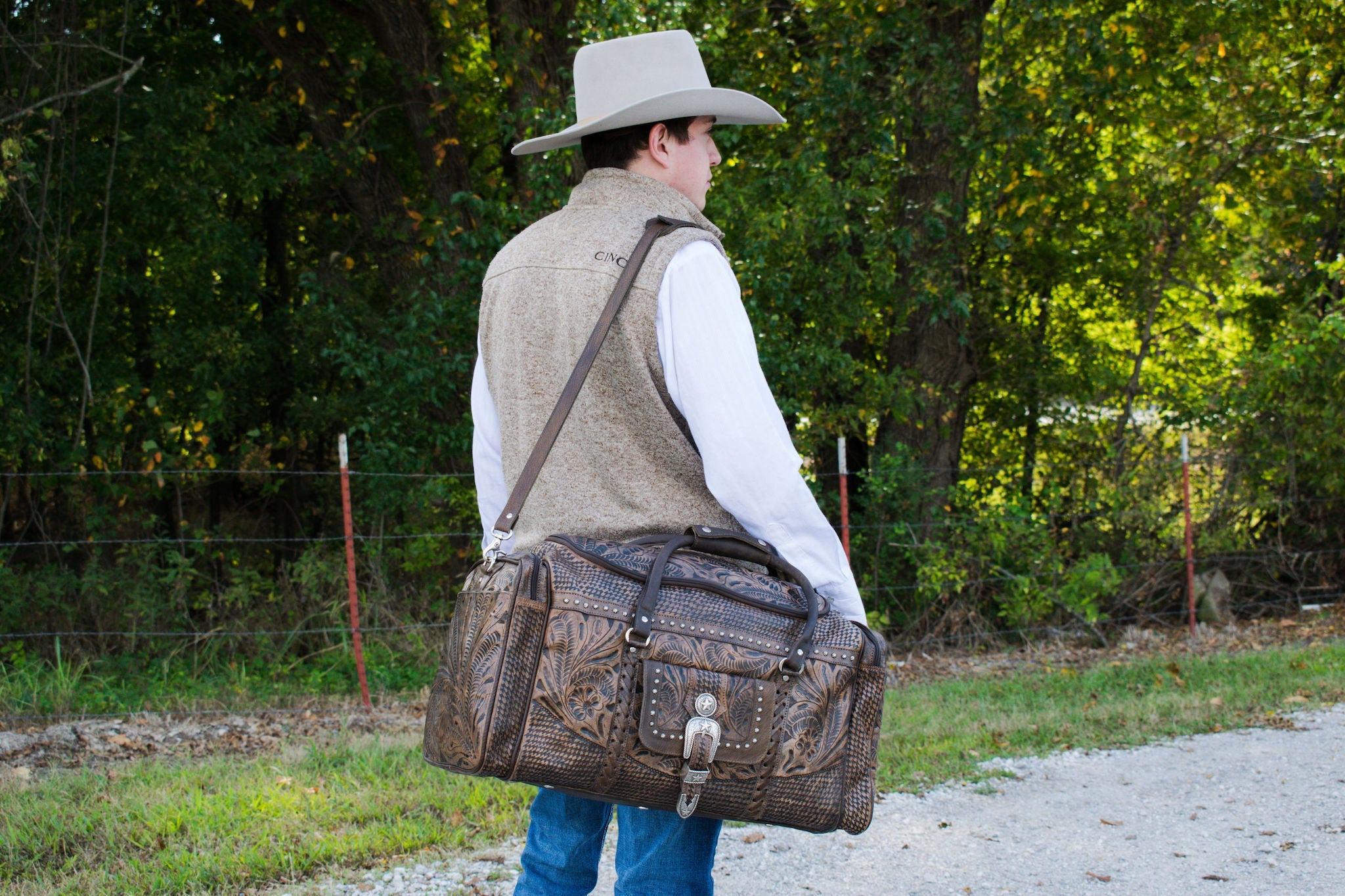 Classic Zip-Top Duffel Bag w/ Front Pouch and Side Zipper Pockets