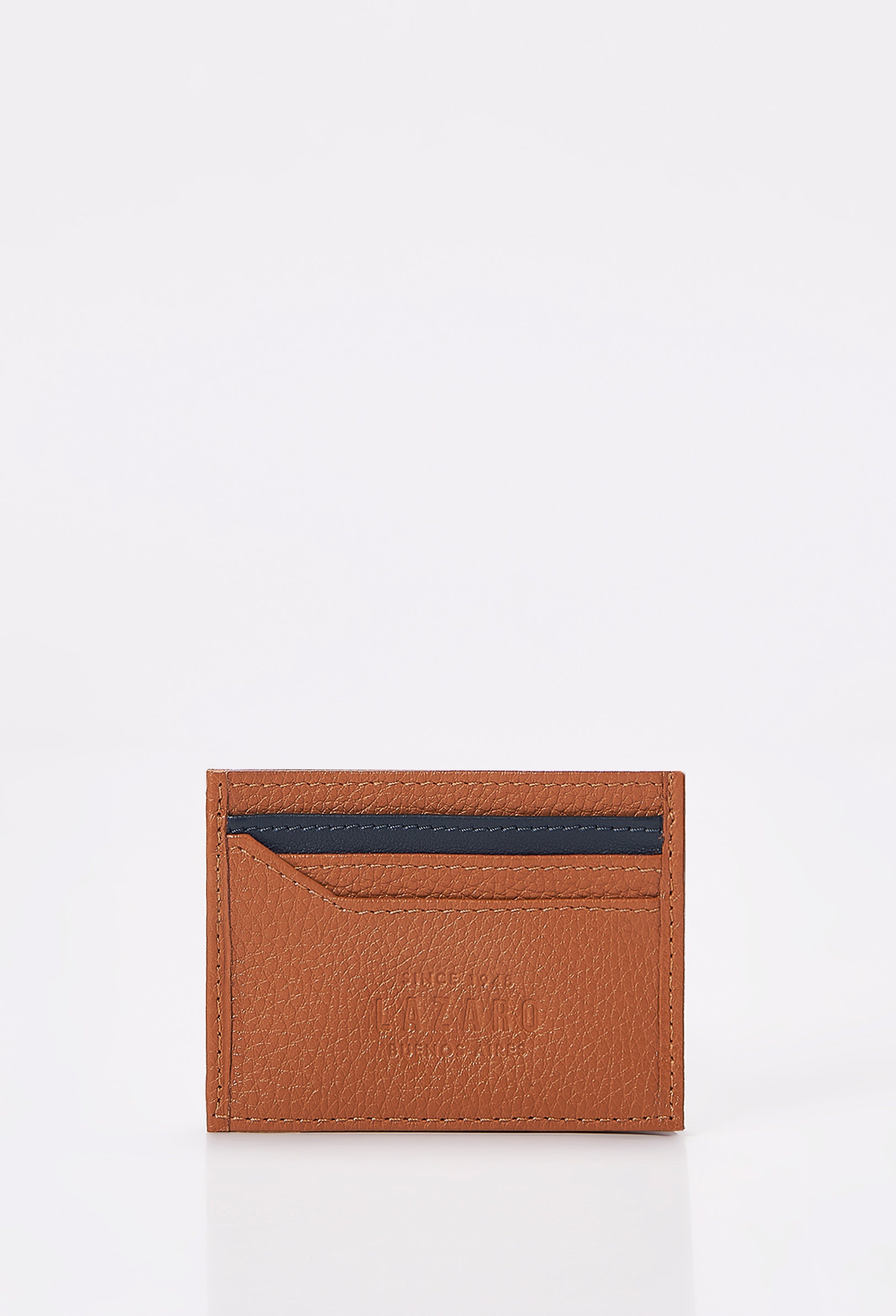 Tan Leather Flat Card Holder