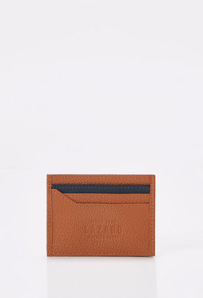 Tan Leather Flat Card Holder