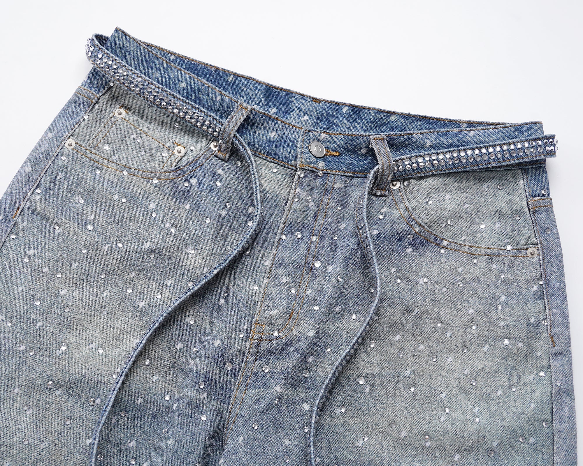 AZUL RHINESTONE DENIM