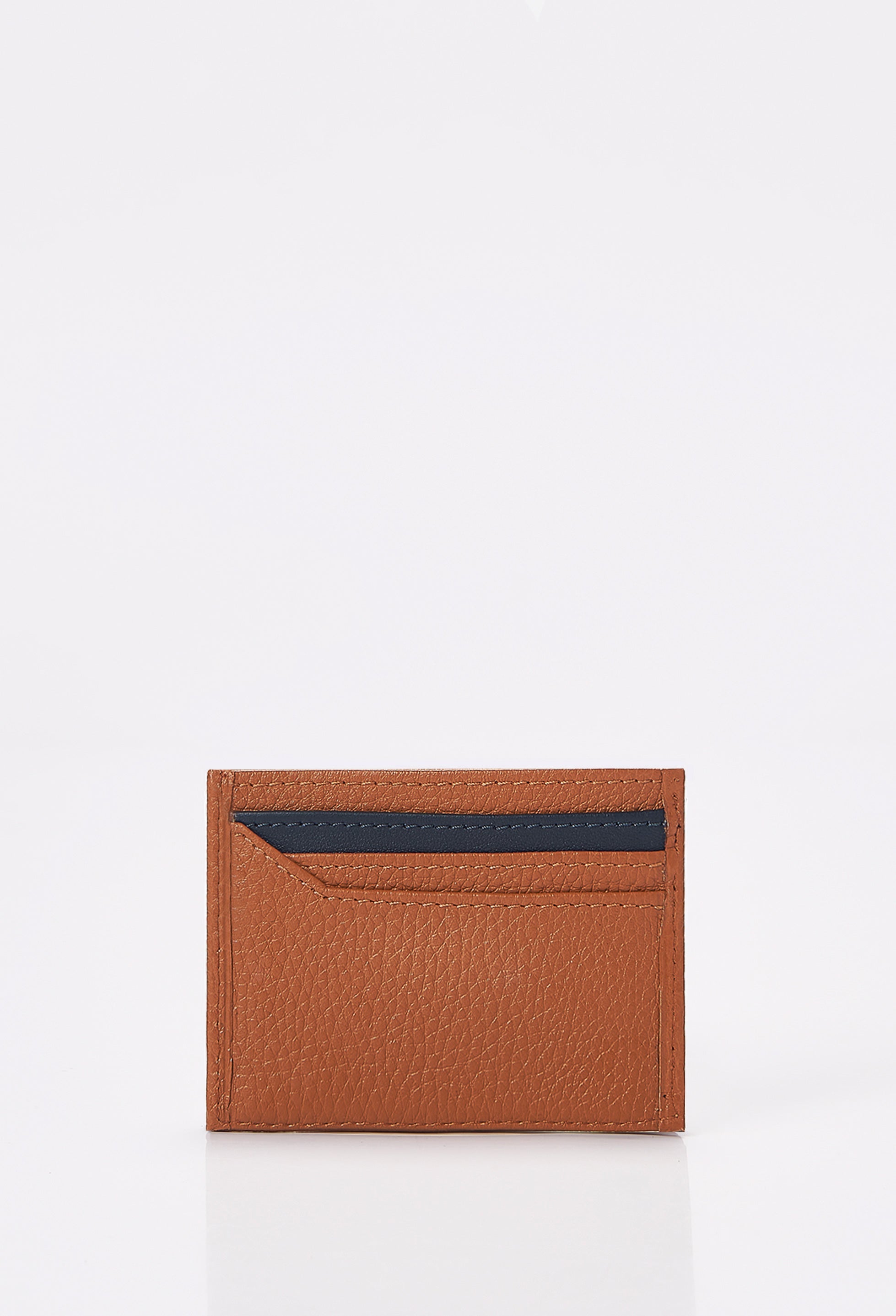 Tan Leather Flat Card Holder