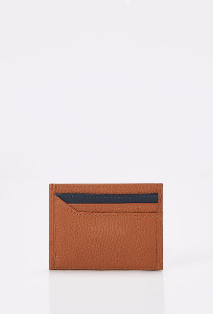 Tan Leather Flat Card Holder