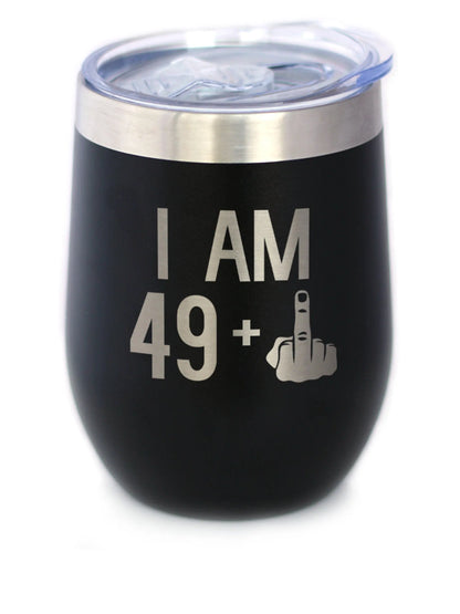 49 + 1 Middle Finger - Wine Tumbler